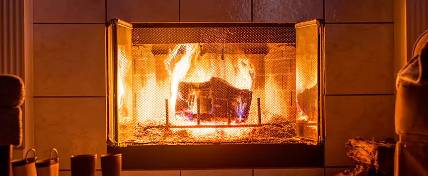 Mendota Hearth Landscape Fireplace Installation in Holtsville, New York